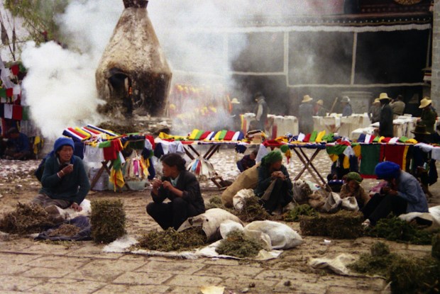 Herb Sellers at the Potala Palace, Tibet