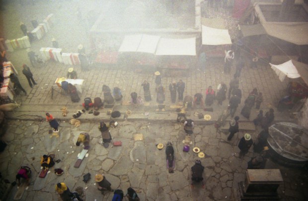 Pilgrims at the Potala Palace, Lhasa, Tibet